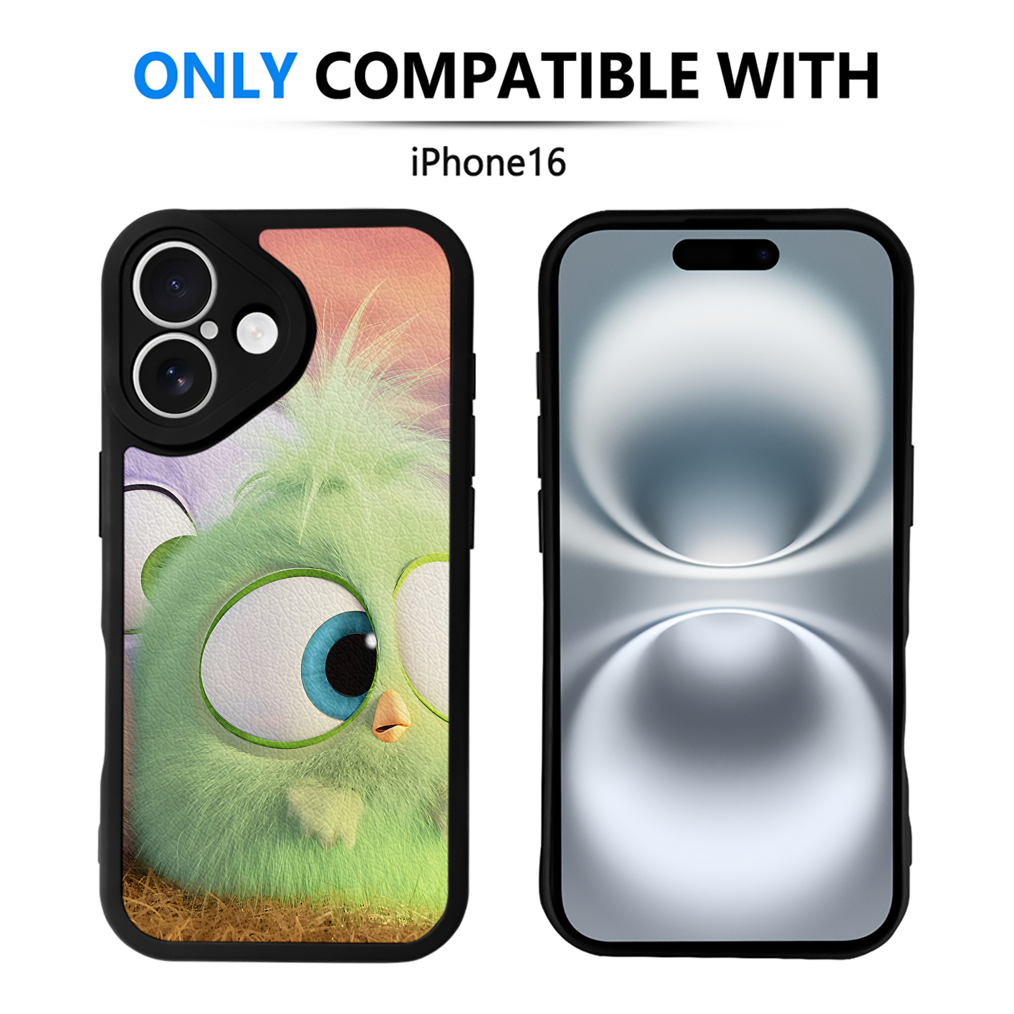 （画像用） Angry Birds アングリーバード 【iPhone 16シリーズ対応】シリコンスマホケース（レザー調） 材質：シリコン